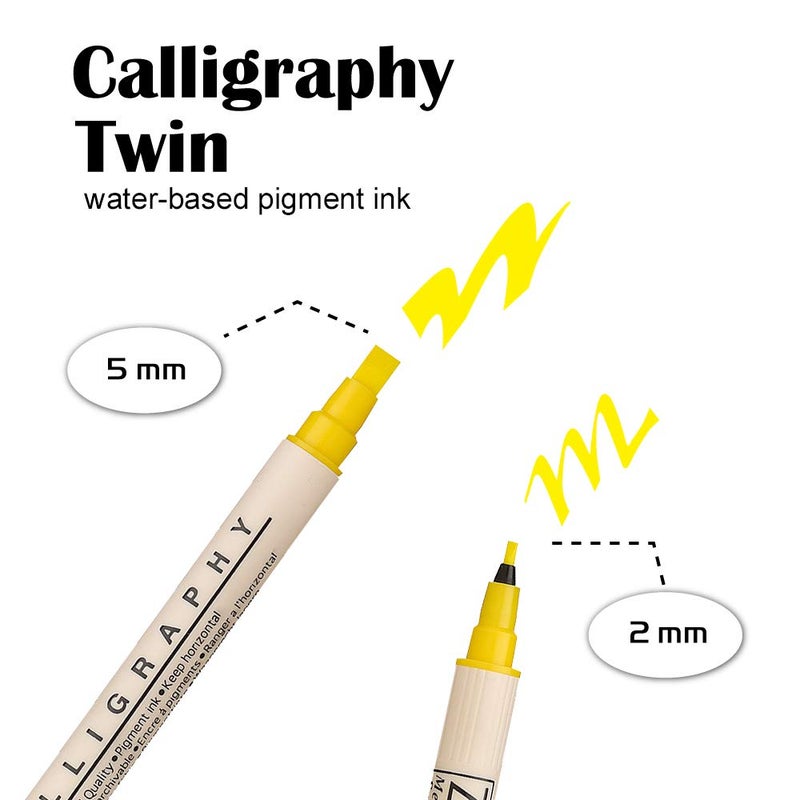 Zig Kuretake Zig MS340048 Memory System Calligraphy Dual Tip Marker Set - Image 4
